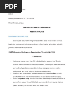 Nursing Informatics Assignment Website Analysis