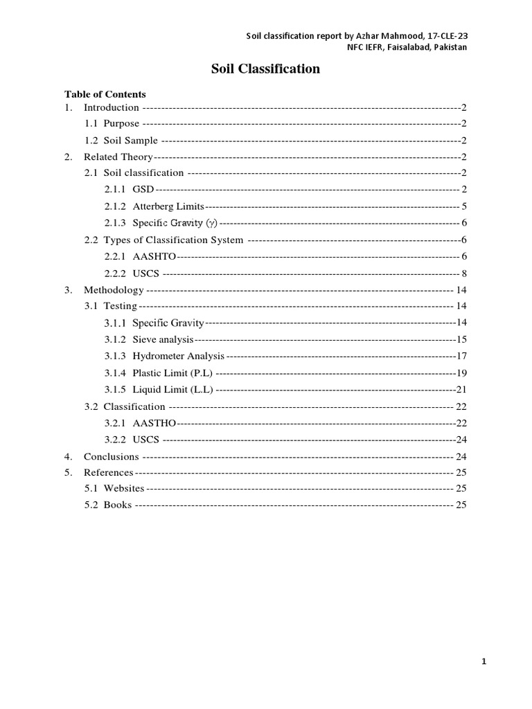 Soil Classification Report Overview | PDF | Geotechnical Engineering | Soil