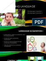 First and Second Language Acquisition
