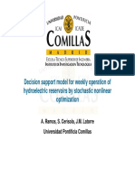 Decision Support Model For Weekly Operation of Hydroelectric Reservoirs by Stochastic Nonlinear Optimization