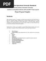 Project Proposal Template: PMAS Arid Agricultural University Rawalpindi