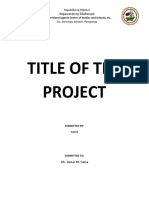 Template Project Proposal (Title)