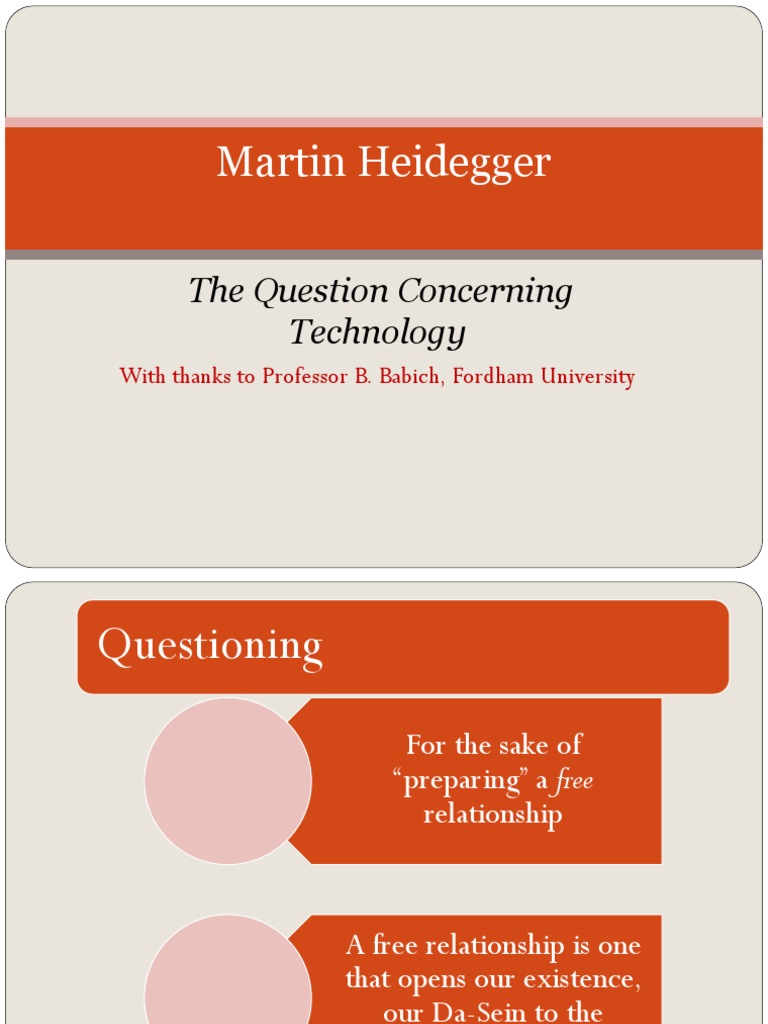 Heidegger's Essence of Technology | PDF | Martin Heidegger | Metaphysics