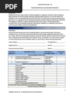 Residential Electrical Load Calculation Worksheet: Building Safety Division