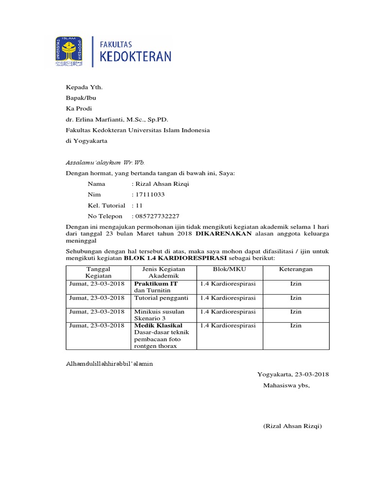 Format Izin | PDF