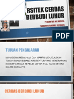 ARSITEK CERDAS BERBUDI LUHUR