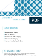 Chapter No: 04 "Theory of Supply": by Ms. Paras Channar