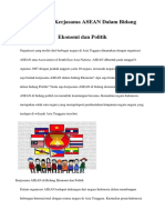 10 Bentuk Kerjasama ASEAN Dalam Bidang Ekonomi Dan Politik