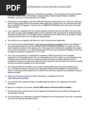 Alternative Certificate of Foundation Competences 2020
