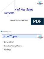 Overview of Key Sales Reports: Presented by Orkun and Bihter