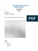 Microcontroller and Its Applications: Lab Task 4