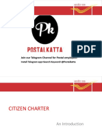 CITIZEN CHARTER Prepared by @postalkatta Telegram Channel PDF