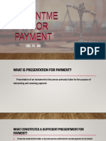 Presentment For Payment