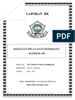 Laporan Kegiatan BK MTs Manba'Ul Ulum 1516