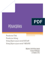 Penaksiran Statistika Dasar