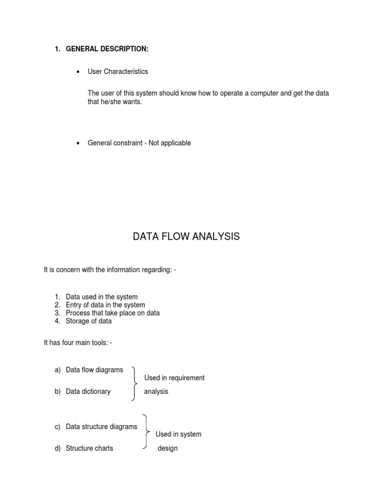 Data Flow Analysis: 1. General Description | PDF | Selenium (Software ...