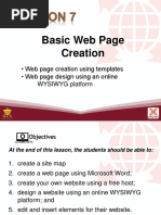 Lesson 7 - Basic Webpage Creation