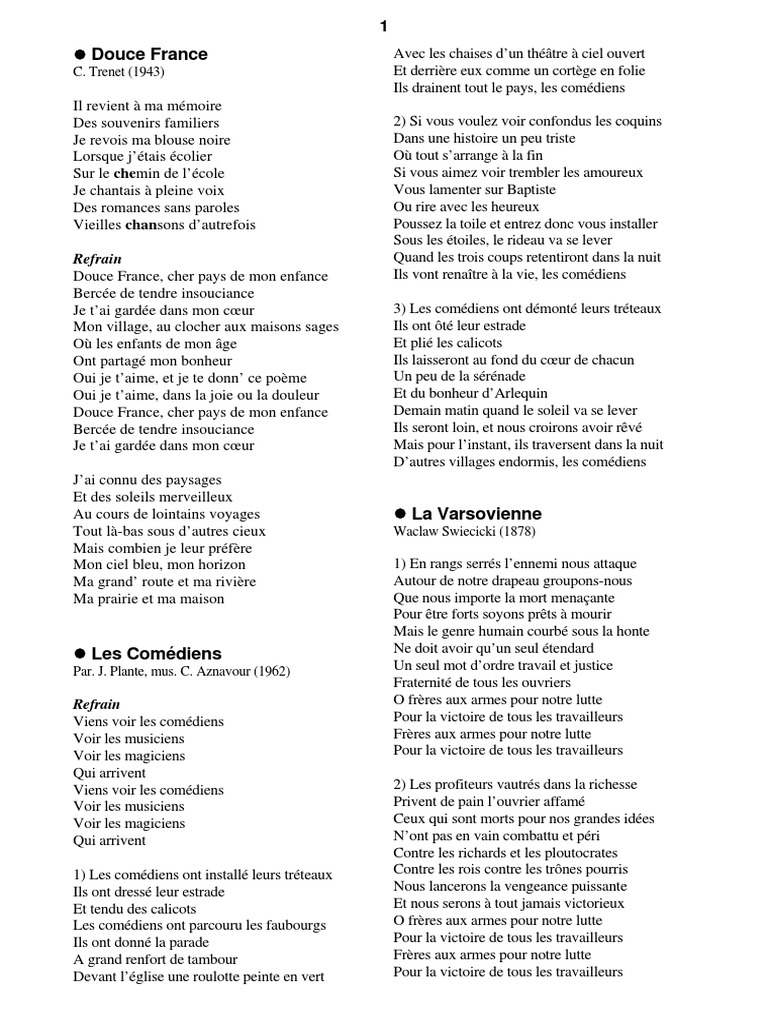 Etoile Des Neiges Pays Merveilleux Paroles Livret Textes Chansons Françaises | PDF | Divertissement (Général)