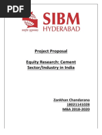 Project Proposal Equity Research: Cement Sector/Industry in India