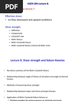 AGEN 304 Lecture 8 - Shear Stress and Failure Theories