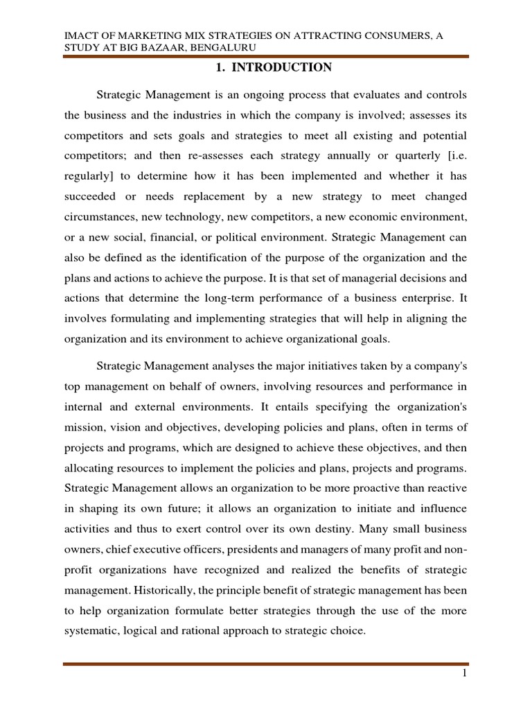 Big Bazaar | PDF | Strategic Management | Retail
