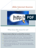 Using Credible Internet Sources for Research
