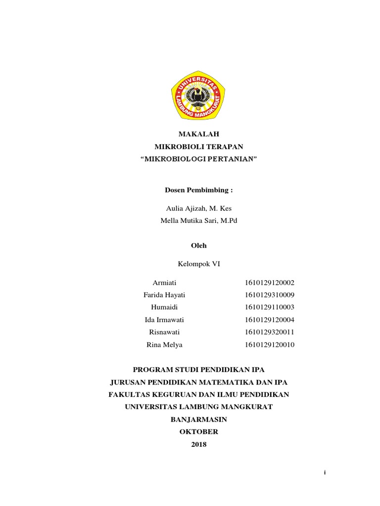 Makalah Mikrobiologi Pertanian Pdf