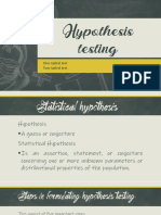 Statistical Hypothesis Tests