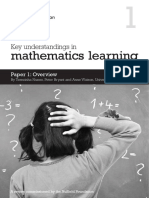 Mathematics Learning: Key Understandings in