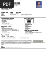 08 Aug 1998 Male Obc-Ncl: Communication Address GATE Exam Details