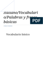 Italiano - Vocabulario - Palabras y Frases Básicas - Wikilibros