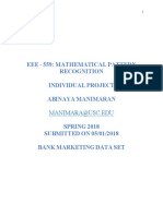 EEE - 559: Mathematical Pattern Recognition Individual Project Abinaya Manimaran