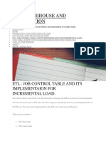 Datawarehouse and Automation: Etl: Job Control Table and Its Implementaion For Incremental Load