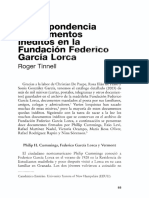 Correspondencia y Documentos Ineditos en La Fundacion Federico Garcia Lorca