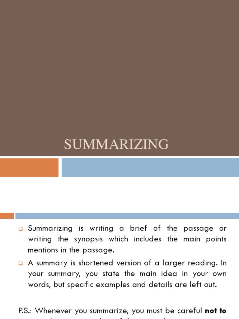 Summarizing Paragraph | PDF | Ninja | Engineering