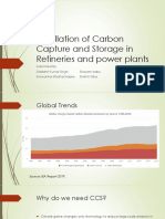 Installation of Carbon Capture and Storage in Refineries and Power Plants