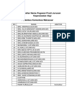 Daftar Nama Pegawai Prodi Jurusan Keperawatan Gigi