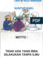 Keutamaan Menuntun Ilmu