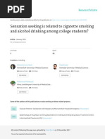 Sensation Seeking Is Related To Cigarette Smoking and Alcohol Drinking Among College Students?