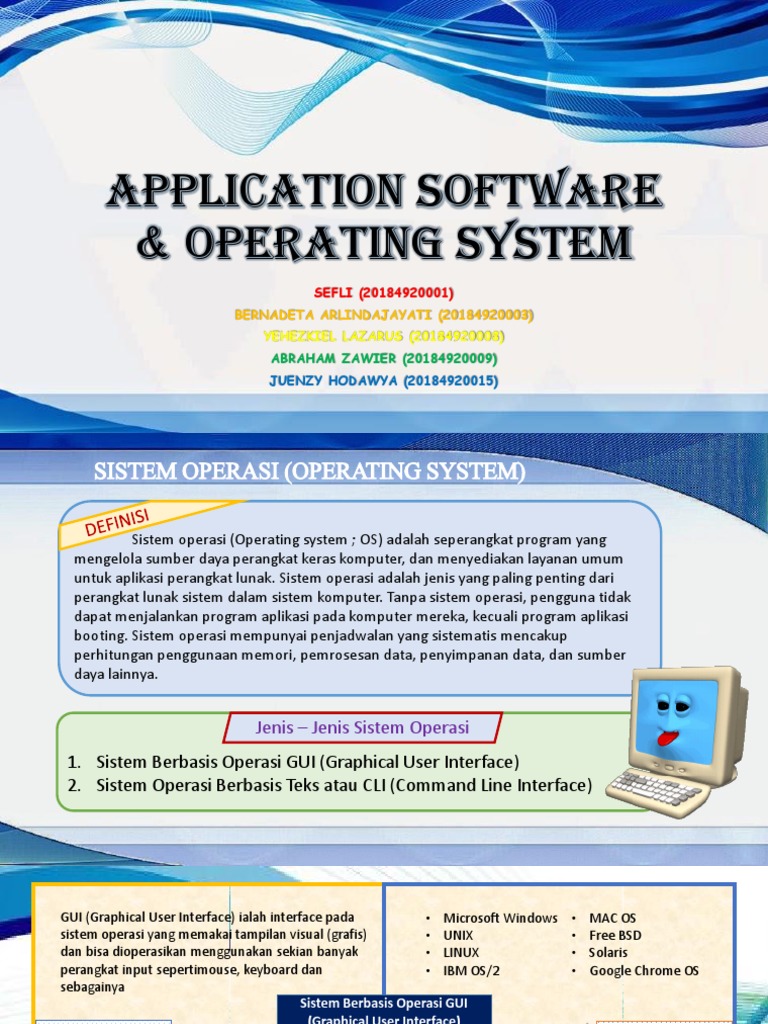 Application Software & Operating System | PDF