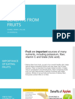 Benefits From Fruits: Daniel John C. Palaje Vi-Joserizal