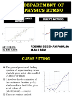 Linear Least Square and Euler Method