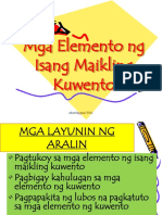 Elemento NG Maikling Kuwento