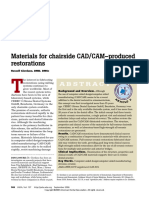 Materials For Chairside CAD/CAM-produced Restorations: DISCLOSURE: Dr. Giordano Has Been An