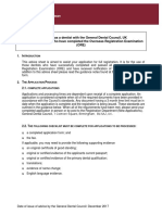 ORE Dentists Application Advice Sheet PDF