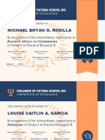 Michael Bryan G. Rosilla: Children of Fatima School Inc