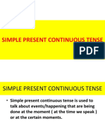 Learn simple present continuous tense