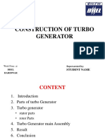 Construction of Turbo Generator: Student Name