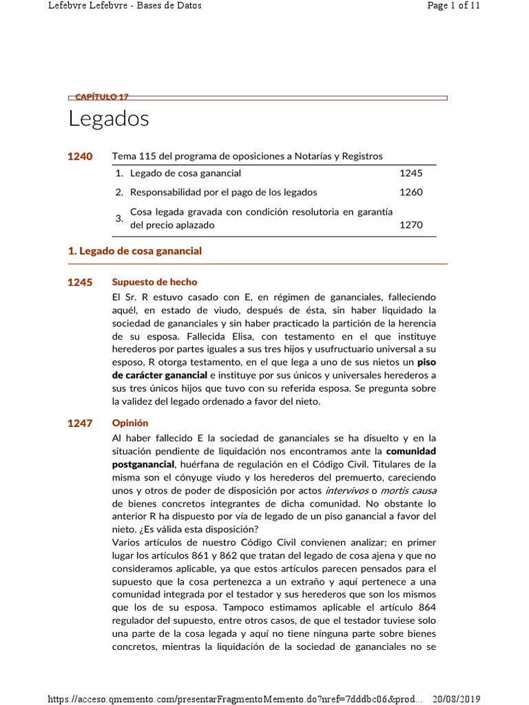 Legados | PDF | Herencia | Propiedad de la comunidad