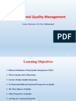 MS494: Total Quality Management: Course Instructor: DR Noor Muhammad